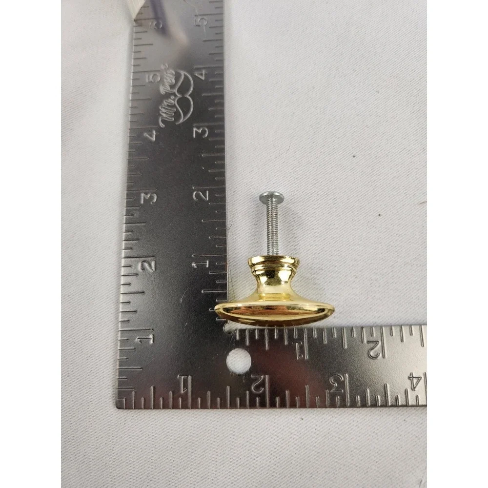 10 Hardware Solid ? Brass Gold Finish Drawer Pulls Cabinet Knobs Oblong Oval